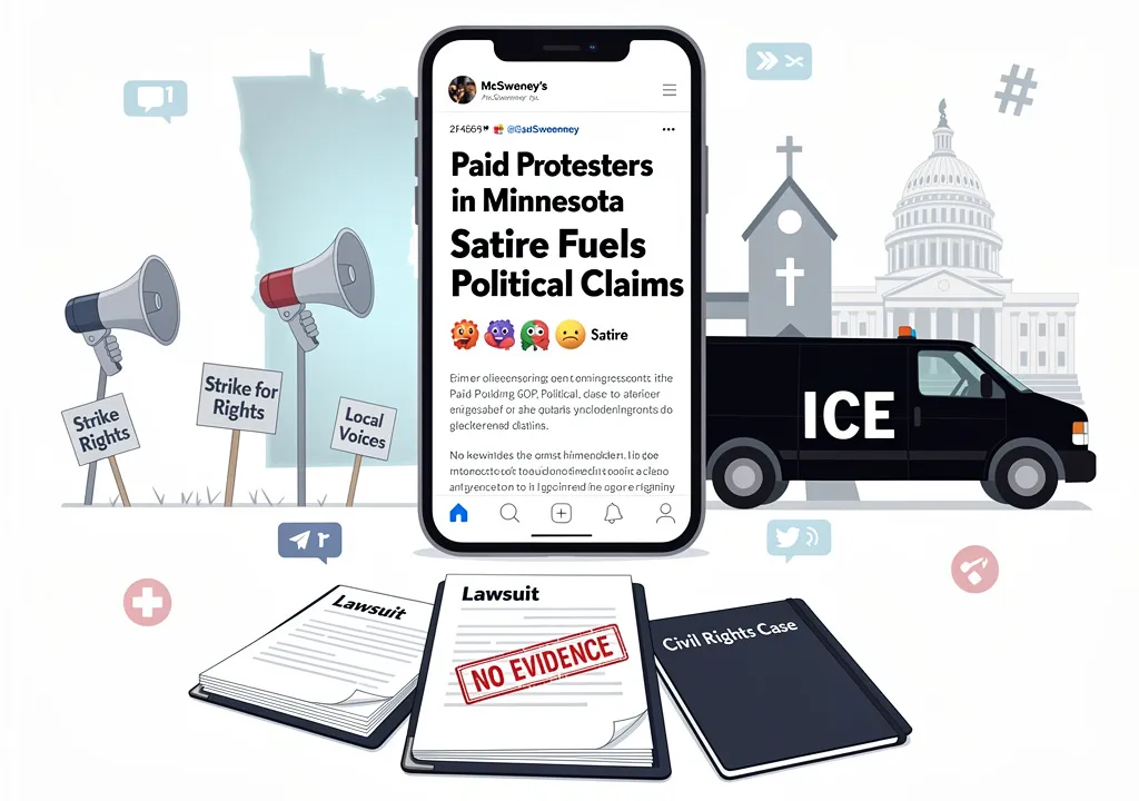 Satire Stirs Paid Protester Firestorm in Minnesota’s ICE Uprising